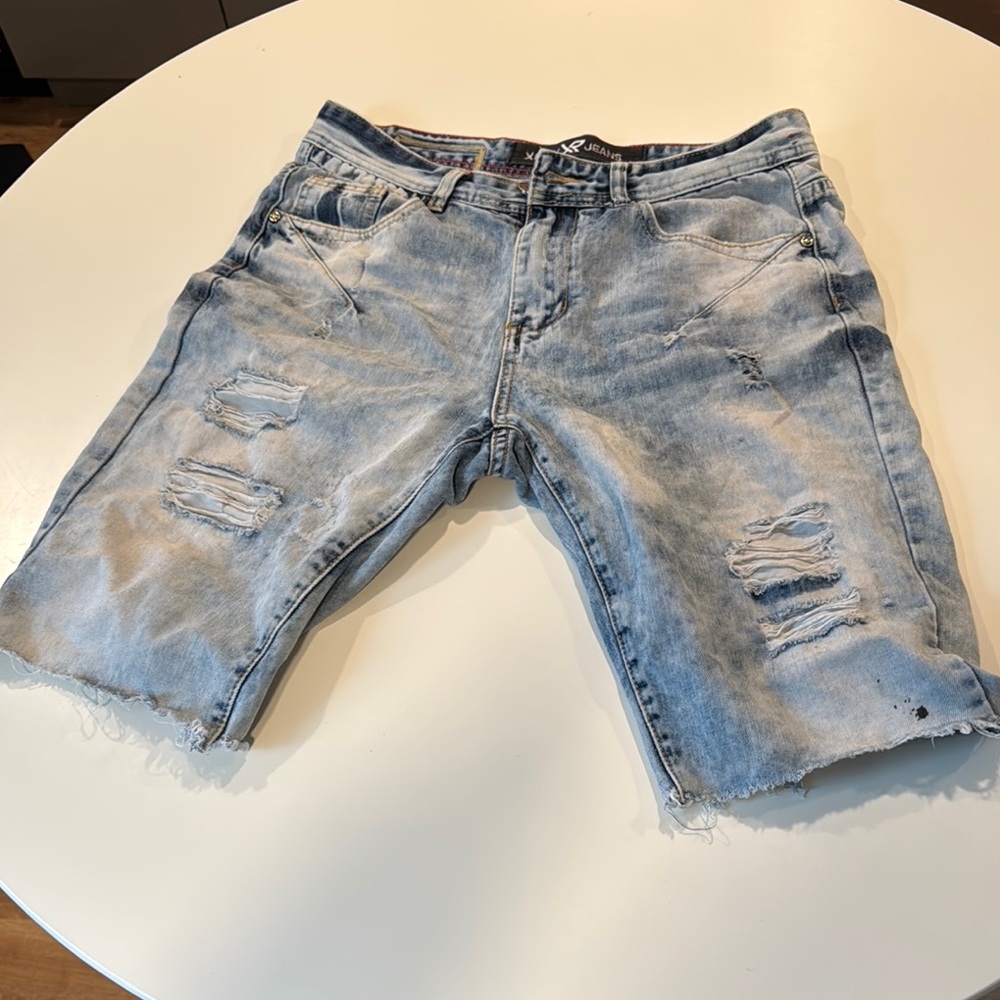 Men's Distressed Denim Shorts
